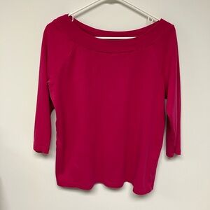Jones New York Fuchsia, 3/4 Sleeve Top, XL